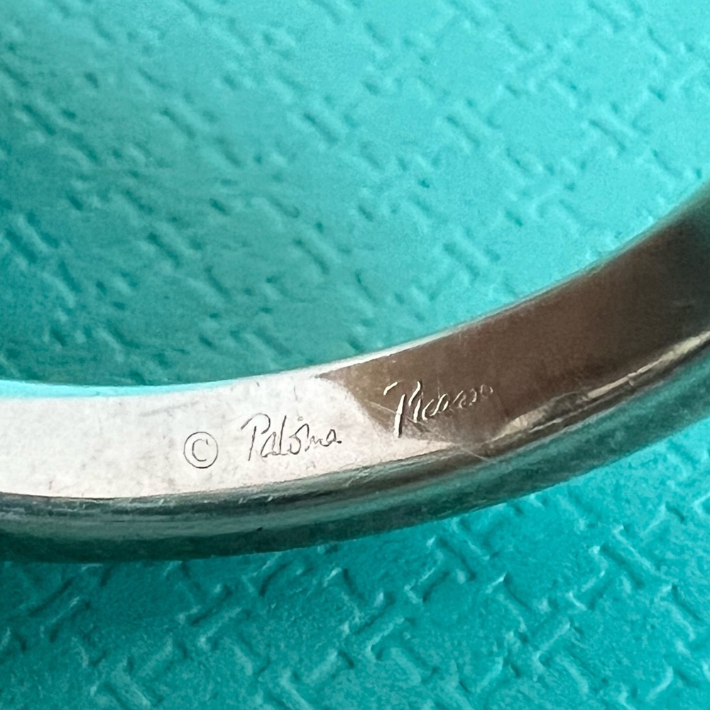 🔴Authentic Vintage TIFFANY & CO Paloma Picasso Diamond Sterling Silver Ring🔴 - Picture 5 of 7